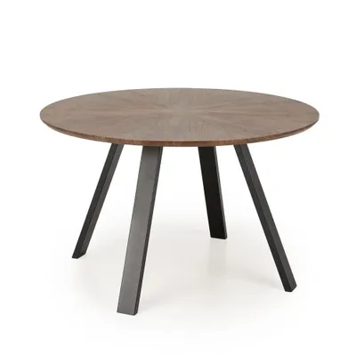 Zdjęcie produktu dla Stół okrągły DANILO 120x120 orzechowy/czarny