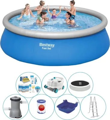 Obrázok produktu pre Súprava na bazén - Bestway Fast Set 457x122 cm Ratan - okrúhly