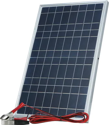 Obrázok produktu pre 30 W DC solárny panel (12 V/18 V) s krokosvorkami, ochrana proti vode IP65, prenosný, na vnútorné aj vonkajšie použitie