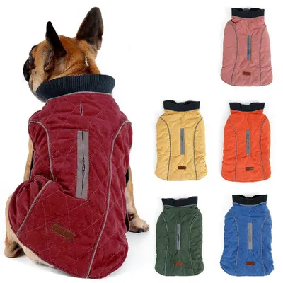 Reflektierende Hundejacke mit Fleece, wattiert, 6 Farben, XS-3XL