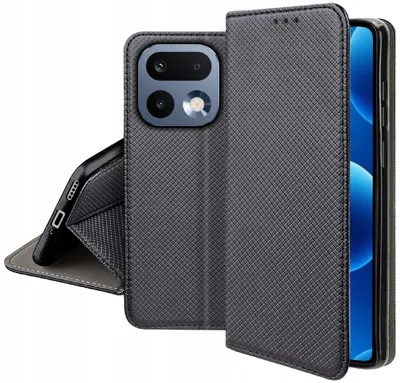 Zdjęcie produktu dla Etui MAGNET do Realme 16 Pro 5G Zamykane Czarne Futerał + Szkło 9H