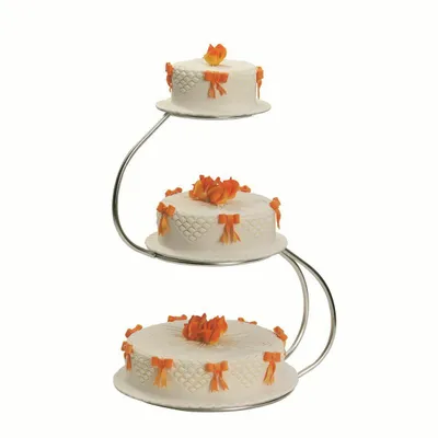 Produktbild von Tortenständer Etagere Hochzeitskuchenständer 3 Etagen verchromtes Metall 50cm