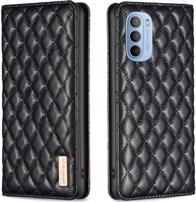 Produktbild von Moto G41 Hülle, Elegant Bookstyle Flip Leder Kartenfächer Schutzhülle mit Ständer für Motorola Moto G31 G41 Schwarz
