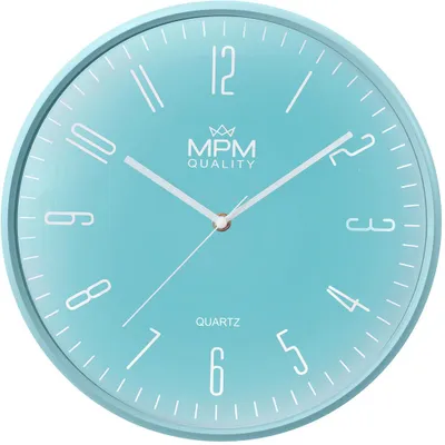 Produktbild von MPM-Quality Wanduhr Tussimi rund Ø 325 mm Kunststoff Blau