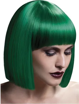 Produktbild von Blunt Cut grün - Kostüm Perücke für Fasching