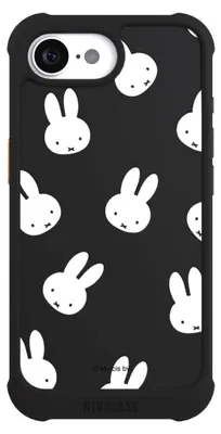 Produktbild von NIVOCASE Hülle für Apple iPhone 17e  Stoßfeste Handyhülle NIVOmax Case Schwarz Muster transparent Miffy