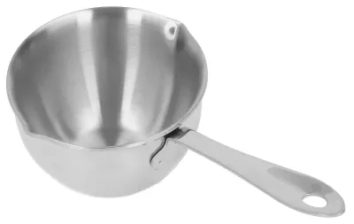 Milchtopf 0,2 L Edelstahl mit Ausgießern, Butterwärmer