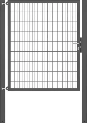 Produktbild von Alberts Einzeltor Flexo Plus mit Zubehör, zum Einbetonieren, anthrazit, Breite 150 cm, Höhe 180 cm, Pfostenstärke 100 x 100 mm