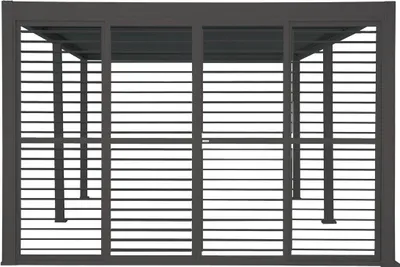 Produktbild von Schiebelamellen mit abnehmbaren lamellen für die pergola evora 4m in graphitgrau - Hespéride