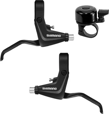 Produktbild von Shimano Bremshebel Bremsgriffe Alivio BL-T4010 schwarz Hebel-Set inkl. Fahrradklingel