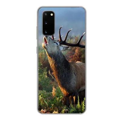 Produktbild von MuchoWow® Handyhülle Schutzhülle Hülle für Samsung Galaxy S20 Hirsche - Wald - Nebel Silikon Softcase Handy Hülle - Bild