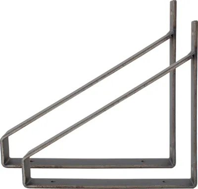 Immagine prodotto di Natural Goods Berlin Mensola BERLIN-MITTE, mensola, supporto per mensola, mensola a muro, mensola a muro, industriale, 200 mm, 2 pezzi