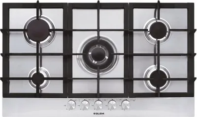 Image de Glem Gas GT955HIX plaque Acier inoxydable Intégré 90 cm Gaz 5 zone(s)
