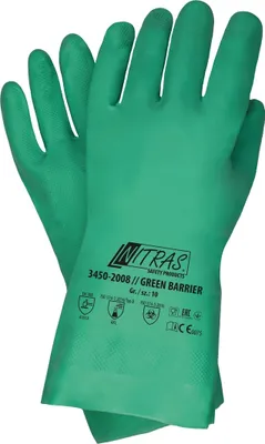 Zdjęcie produktu dla Rękawice nitrylowe Nitras Green Barrier, rozmiar 10