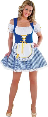 Produktbild von M213179-XL blau-weiß Damen Trachtenkleid Dirndlmode Gr.XL