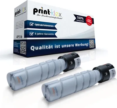 Produktbild von 2x Print-Klex Alternative XL Tonerkartuschen Kompatibel für Konica Minolta Bizhub 164 Minolta Bizhub 165 Minolta Bizhub 185 A1UC050 TN116 TN-116 TN 116 Black Schwarz - Office Plus Serie