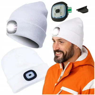 Productafbeelding van Wintermuts met LED-hoofdlamp, USB, wit, 1W, 6500K, 3 lichtstanden