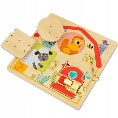 Obrázek produktu pro Tooky Toy Dřevěná manipulační tabule Otevírání