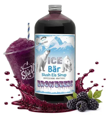 Produktbild von Ice Bär Slush Sirup Brombeere Geschmack 1L 1:5 AZO & glyzerinfrei