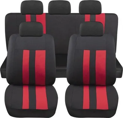 Produktbild von Famanu Autositzbezüge Rot - 9-teilige Set