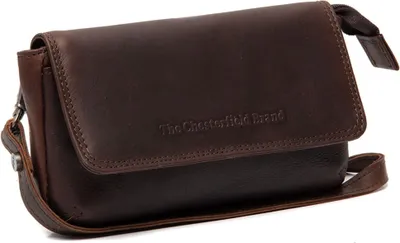 Produktbild von The Chesterfield Brand C48.1263 Nelson Umhängetasche/Gürtel-Tasche Wax Pull Up Leder 01 brown