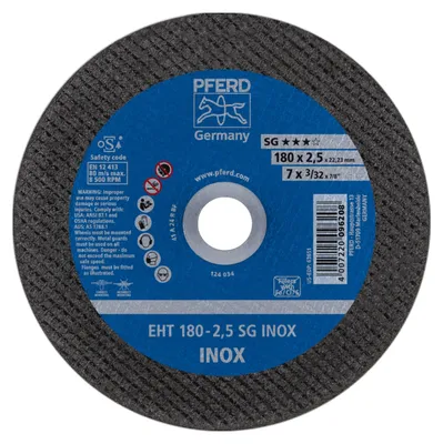 Produktbild von PFERD 61326423, Schneidedisk, Edelstahl, 18 cm, Jede Marke, Flache Mitte, 2,22 cm