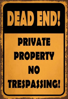 Produktbild von vianmo Holzschild 30x20 cm Dead end private property no Parkplatzschild
