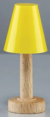 Produktbild von Tischlampe mit gelbem Schirm, für Puppenhaus
