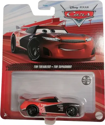 Image de Mattel DXV41 Disney Pixar Cars 3 Tim Treadless Noir Rouge Jouet Voiture Modèle Véhicule Voiture d'action 7 cm Echelle 1:55