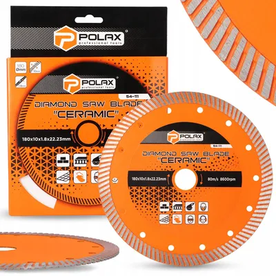 Produktbild von Polax Diamanttrennscheibe 180 mm für Beton und Fliesen