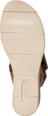 Produktbild von Remonte Damen Sandale Leder mit Klettverschluss Keilabsatz D2L53, Größe:41 EU, Farbe:Braun