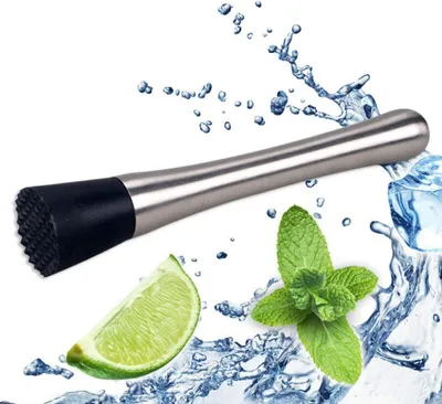 Immagine prodotto di Cocktailstamper - Tritacubi di ghiaccio - Pestello in acciaio inossidabile - Pestello per mixer - Accessori per cocktail per preparare deliziosi cocktail