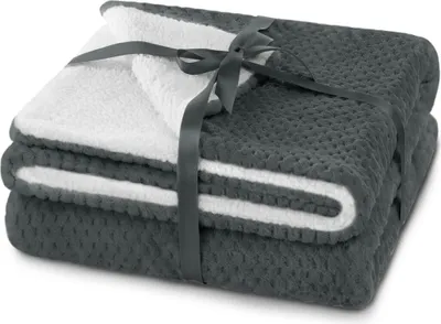 Produktbild von Kuscheldecke Tagesdecke 170 x 210 cm Anthrazit Wohndecke Sofadecke Decke XXL 400 GSM Shleepy