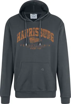 Produktbild von Übergrößen Kapuzen-Sweatshirt AHORN SPORTSWEAR Harrisburg orange Iron Grey 3XL