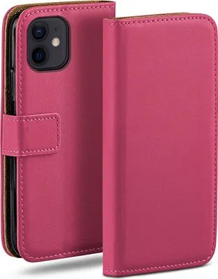 Produktbild von moex® Book Case kompatibel mit Apple iPhone 12 mini - Hülle 360 Grad klappbar, Pink