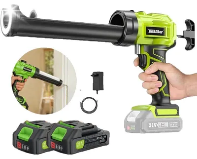 Zdjęcie produktu dla Dichtgun, czterostopniowa regulacja, wbudowane oświetlenie LED, 2 baterie