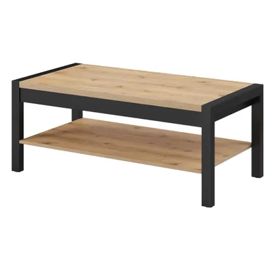 Produktbild von Wohnzimmer Couchtisch ACCRA-83 in Taurus Eiche Nb. mit schwarzem Gestell, B/H/T: ca. 120/48/60 cm