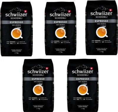 Produktbild von SCHWIIZER SCHÜÜMLI Bohnenkaffee Schwiizer Espresso SCHWIIZER ESPRESSO 5 kg