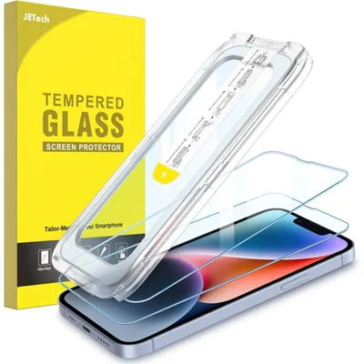 Productafbeelding van Beschermfolie voor iPhone 16e 2025 / 14, 6,1 inch, gehard glas, HD kwaliteit, 2 stuks