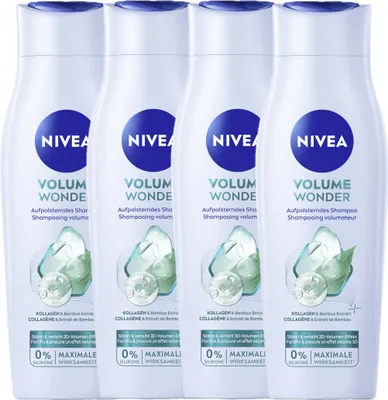 Image de Shampooing soin Nivea volume, force et soin, paquet de 4 (4 x 250 ml)