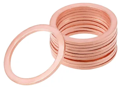 Produktbild von 10 Kupferdichtringe 24mm x 30mm x 1,5mm Unterlegscheiben für Schraubenbolzen