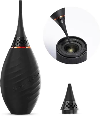 Produktbild von Blasebalg Kamera Reinigung mit Silikonspitze, lange und kurze Ausläufe