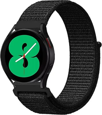 Produktbild von Strap-it Samsung Galaxy Watch 4 - 40mm Nylonarmband (Schwarz)