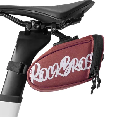 Produktbild von ROCKBROS Fahrradsatteltaschen Satteltaschen Reflektierend MTB Sitztasche 0,8L Ziegelrot