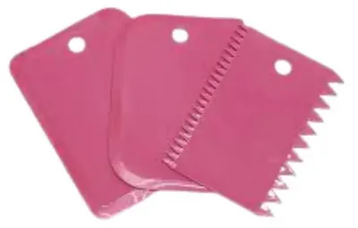 Produktbild von 3-teiliger Fondant- und Teigschaber aus Kunststoff