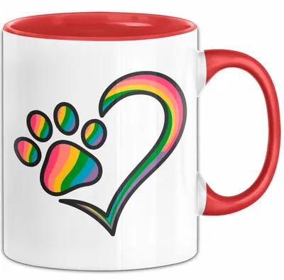 Produktbild von Hund Tierliebhaber Tasse Geschenk Lustige Geschenkidee Spruch (Rot)