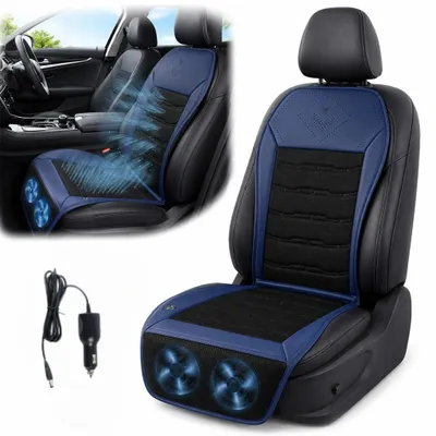 Produktbild von 24V Autositzbezüge mit Ventilator, 3D Mesh atmungsaktiv, USB Anschluss, 3 Modi, automatische Ein/Aus Funktion, Auto Zubehör,für Limousine, Lkw und SUV