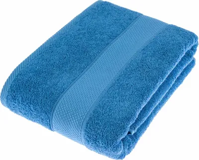 Produktbild von HOMESCAPES Frottee Badetuch 100% Baumwolle Handtuch 100x150cm – azurblau