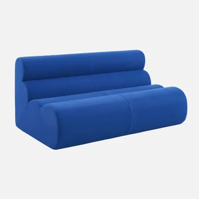 Produktbild von sweeek - 2-Sitzer Sessel mit Stoffbezug - Elektroblau