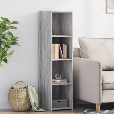 Produktbild von "2026 Promotion" Highboard/Vitrine/Beistellschrank - Grau Sonoma 30x41x124 cm Holzwerkstoff - Kommoden CC30332